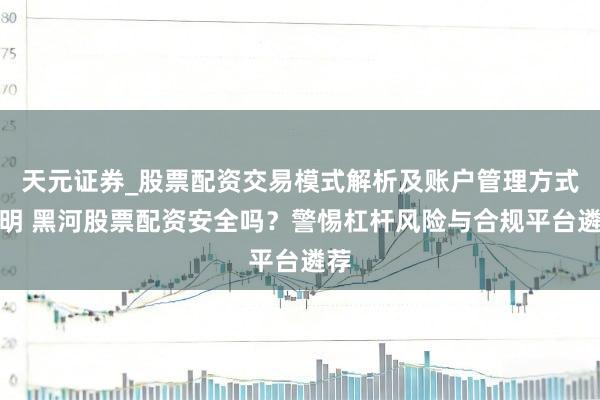 天元证券_股票配资交易模式解析及账户管理方式说明 黑河股票配资安全吗？警惕杠杆风险与合规平台遴荐