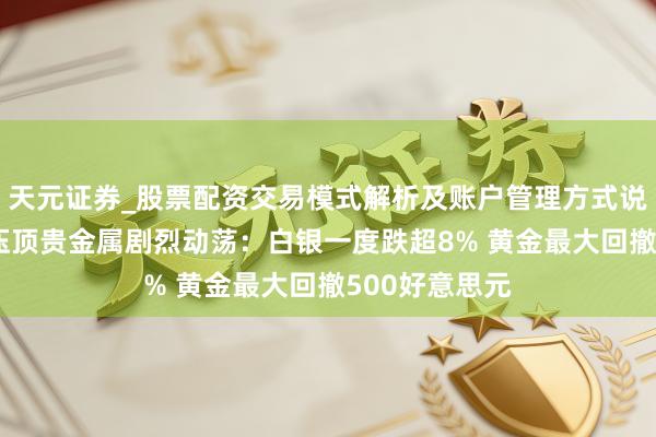 天元证券_股票配资交易模式解析及账户管理方式说明 赢利了结压顶贵金属剧烈动荡：白银一度跌超8% 黄金最大回撤500好意思元
